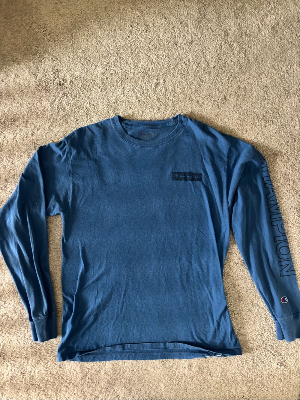 Champion Long Sleeve Crewneck Shirt - Blue